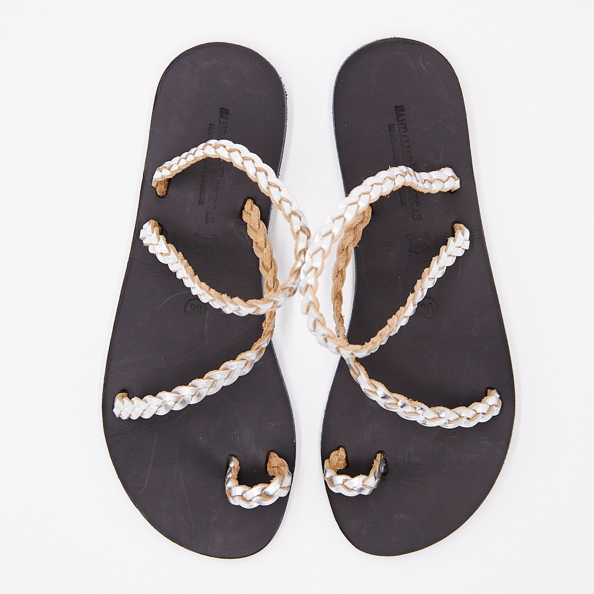Olympia Braided Silver Sandal