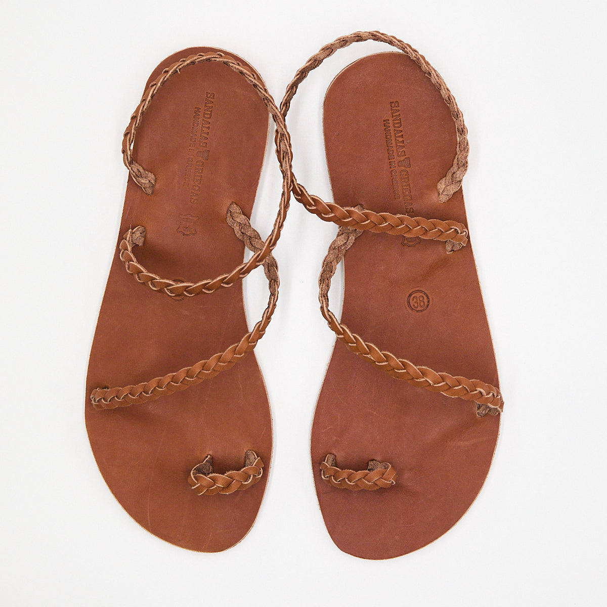 Olympia Braided Tabac Sandal