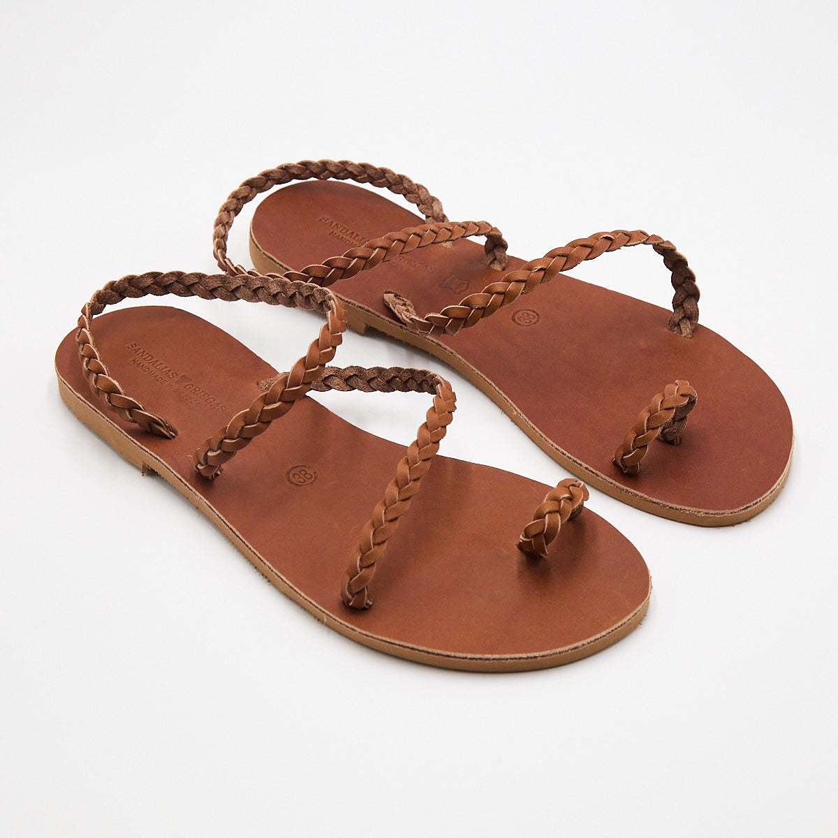 Olympia Braided Tabac Sandal
