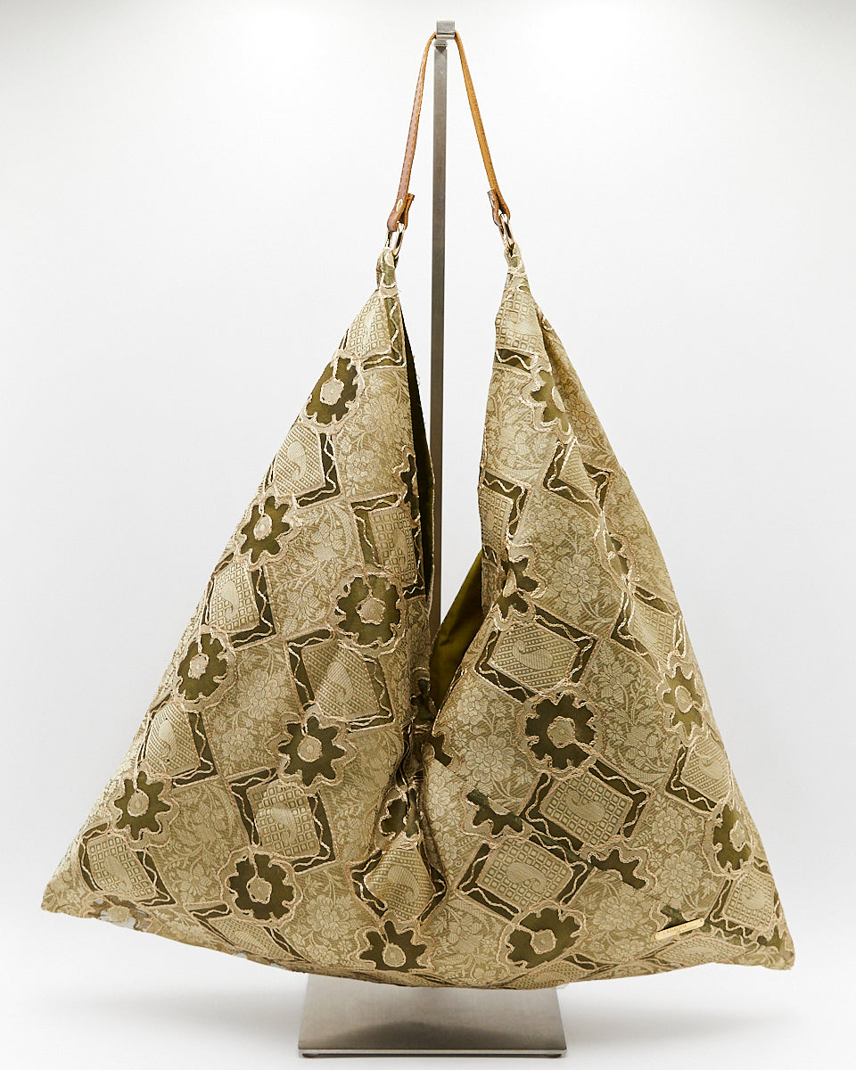 Olive Green Silk Bag
