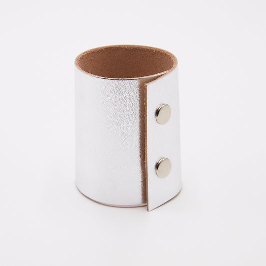 Hera Leather Bracelet Silver