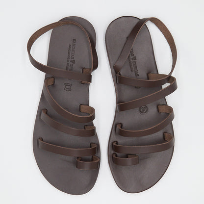 Olympia Multi-Strap Brown Sandal